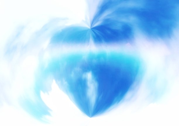 梦幻和抽象的蓝天3d插图图片下载