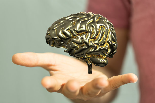 人工智能数字大脑概念的3D渲染图片下载