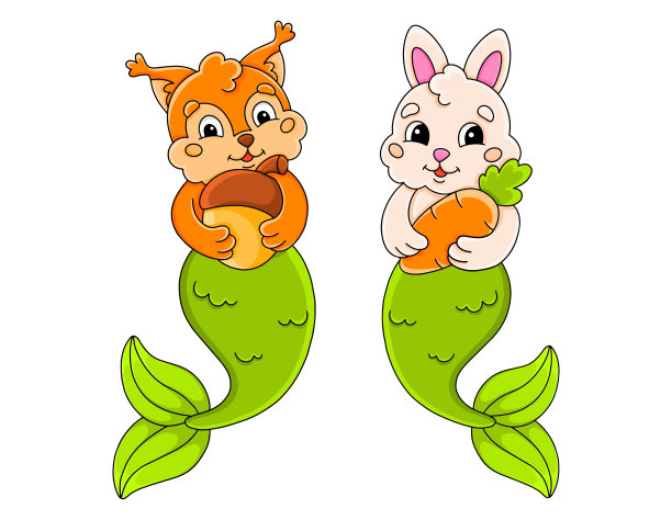 卡通人物。孤立在白色背景上。设计元素。你的设计模板，书籍，贴纸，卡片。矢量插图。图片下载