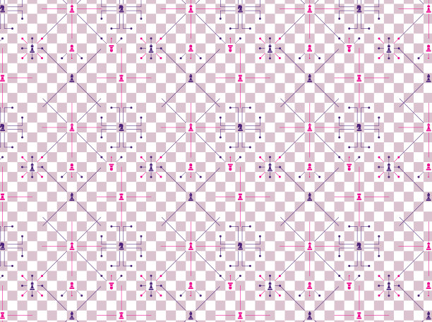 国际象棋电路-一个无缝的模式，从国际象棋的动作在织物和纸张的checker背景图片下载