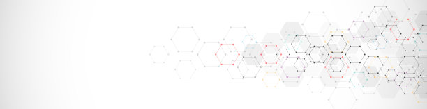 抽象的背景和几何图案与六边形的横幅设计或标题图片下载