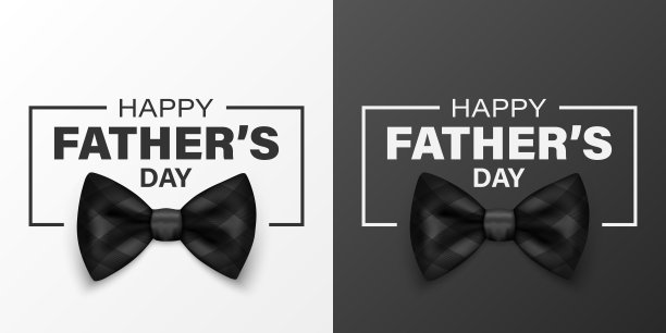 矢量蝴蝶结为父亲节的设计。3d现实丝绸黑色方格蝴蝶结。光滑的领结，领带绅士。父亲节假期概念。贺卡，邀请，海报的设计模板图片下载
