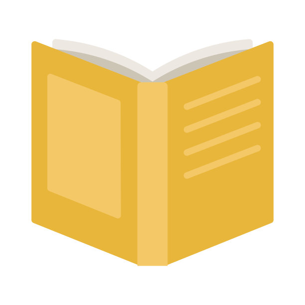 教科书图标。平的图标。图片下载