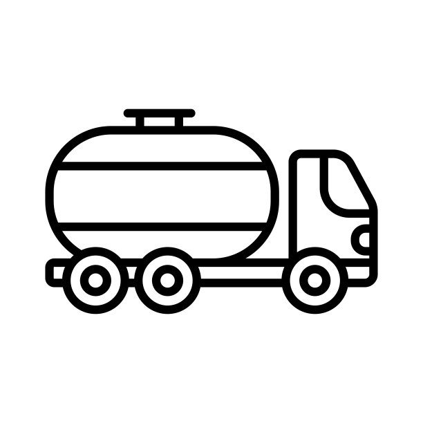 油罐车图标矢量设计模板在白色背景图片下载