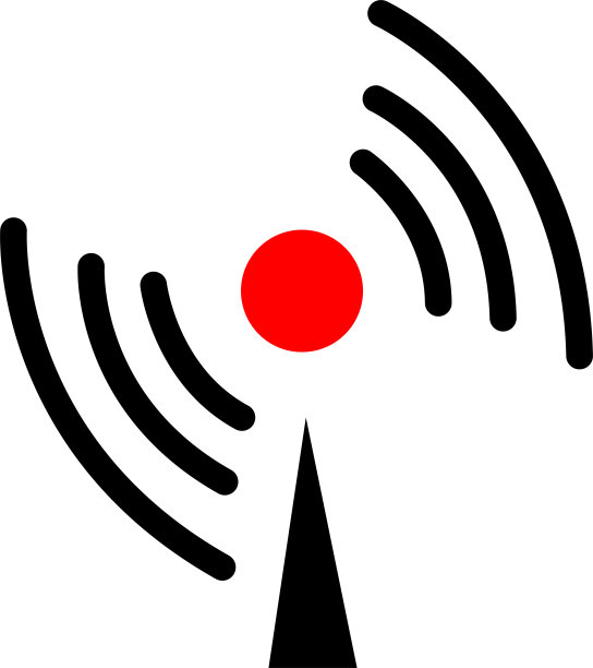 广播图标，直播象形图，矢量插图图片下载