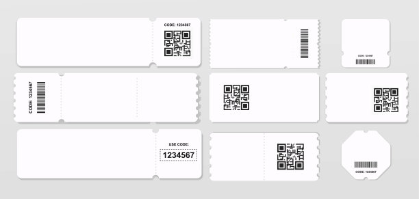 逼真的优惠券套装图片下载