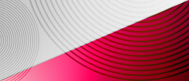 红色背景与抽象波浪螺旋现代元素为旗帜图片下载