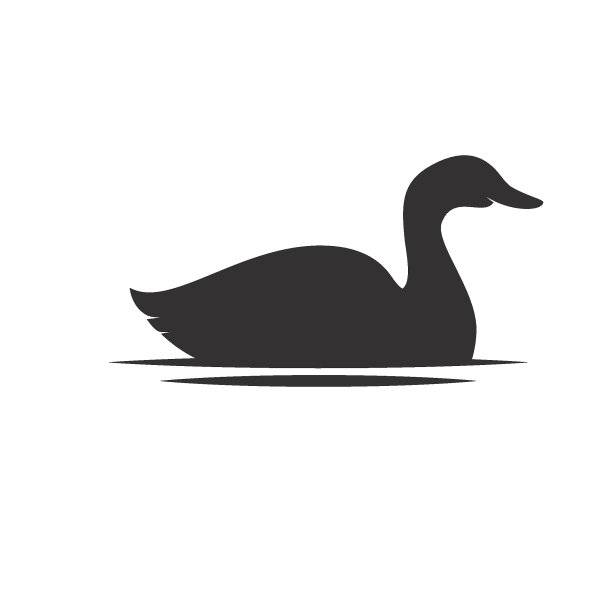 鸭子标志矢量简单的插图图片下载