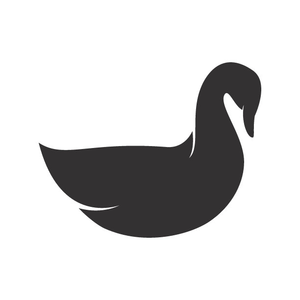 鸭子标志矢量简单的插图图片下载