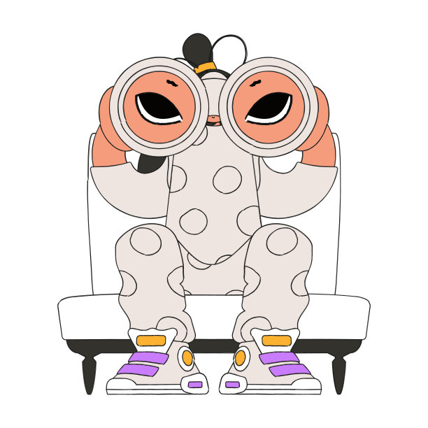 一个小女孩手里拿着双筒望远镜。努力招募行业内最优秀、最聪明的人才。图片下载