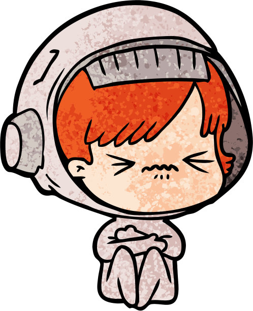 愤怒的卡通太空女孩图片下载