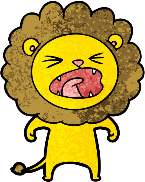 卡通愤怒的狮子图片下载