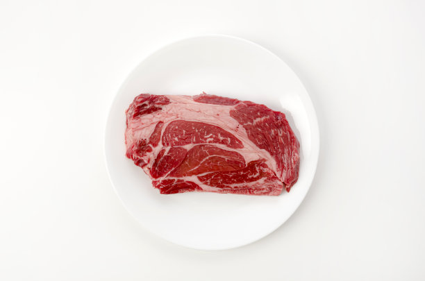 生牛排。查克翻白眼。图片下载