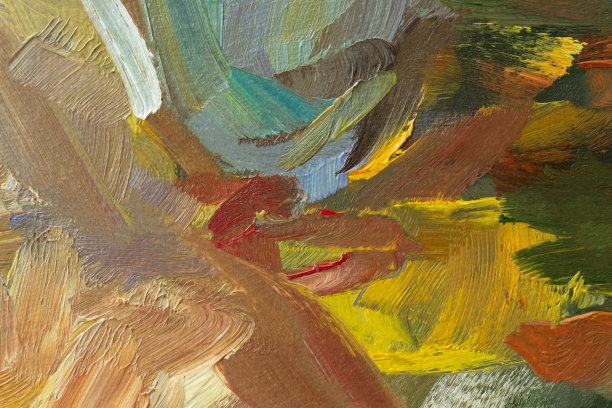 抽象的彩色背景与油画。图片下载