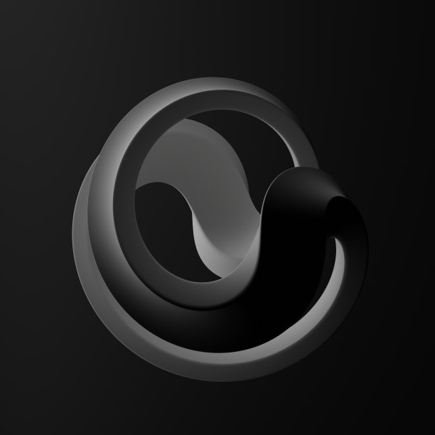 带有深色背景的抽象几何动态对象。图片下载