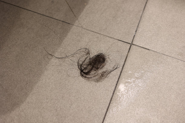 浴室地板上有很多脏头发和灰尘图片下载