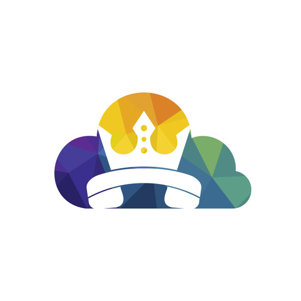 王叫矢量标志设计。手机和表冠图标设计。图片下载