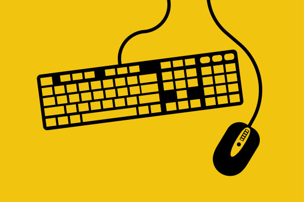 键盘和鼠标。计算机设备。矢量插图平面设计。图片下载