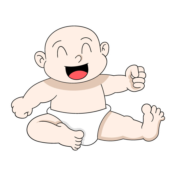 小男孩高兴地坐着，笑得如释重负图片下载