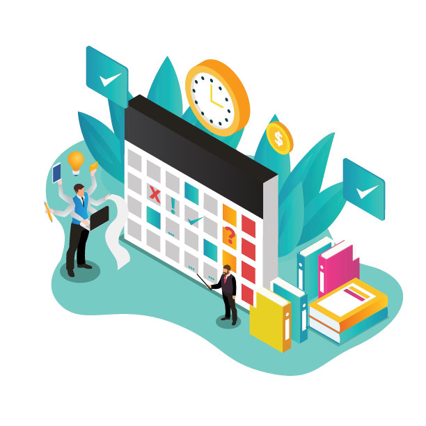 创业和日程表计划等距3d图片下载