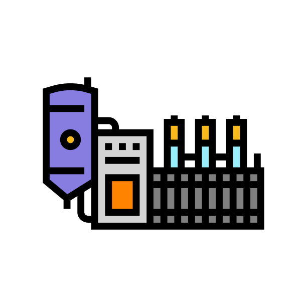 Dri炉钢生产彩色图标矢量插图图片下载