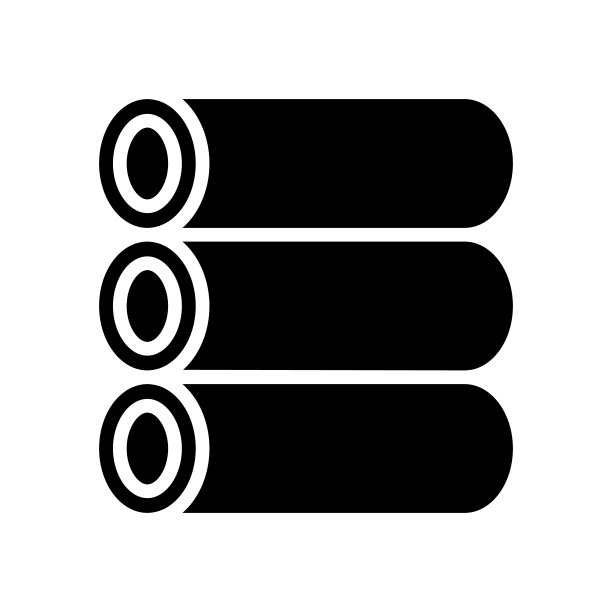 管钢生产字形图标矢量插图图片下载