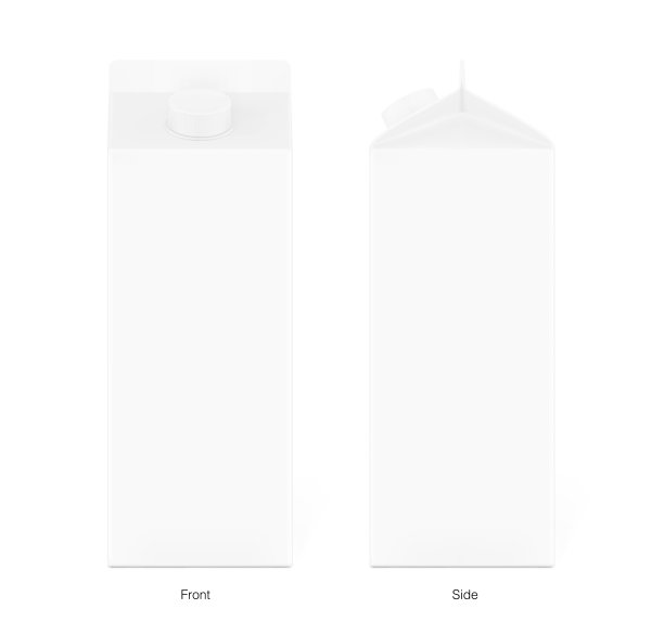 带盖子的纸箱。正面和侧面。图片下载
