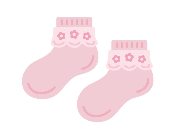 女童儿童袜子的插图。图片下载