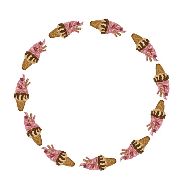 冰淇淋图案图片下载