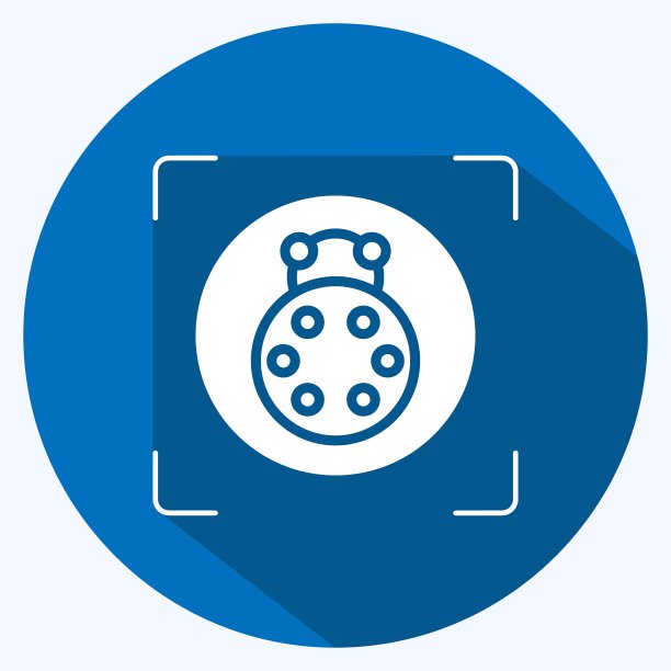 图标微距摄影。与摄影符号相关。长阴影风格。设计简单，可编辑。简单的说明图片下载