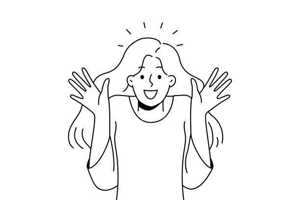 幸福的女人感到震惊和震惊图片下载