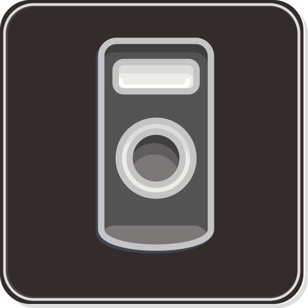 图标相机遥控器。与摄影符号相关。光滑的风格。设计简单，可编辑。简单的说明图片下载