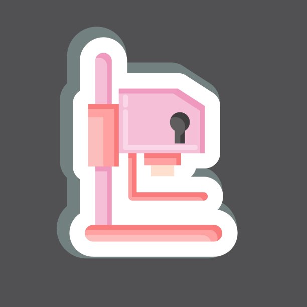 贴纸暗房设备。与摄影符号相关。设计简单，可编辑。简单的说明图片下载