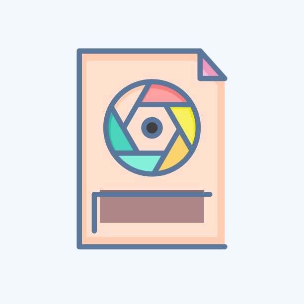 图标生。与摄影符号相关。涂鸦风格。设计简单，可编辑。简单的说明图片下载