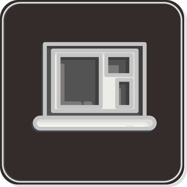 图标照片软件。与摄影符号相关。光滑的风格。设计简单，可编辑。简单的说明图片下载