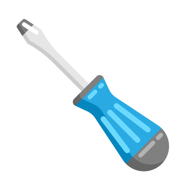 螺丝刀示意图。修理工作工具。建筑和商业用设备。图片下载