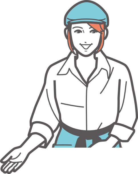 女快餐服务员推荐。图片下载