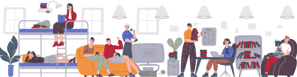 学生宿舍学生住宿图片下载