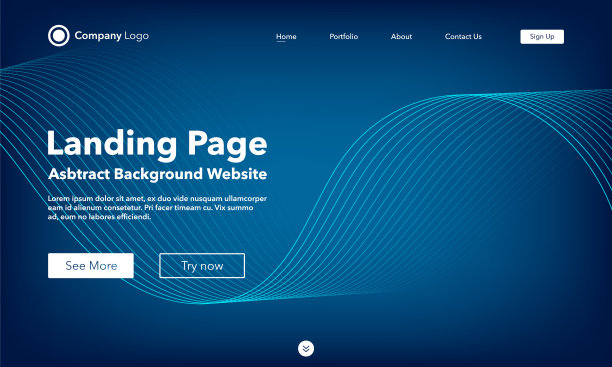 渐变抽象背景。着陆页。网站或应用程序模板。现代设计。抽象向量风格图片下载