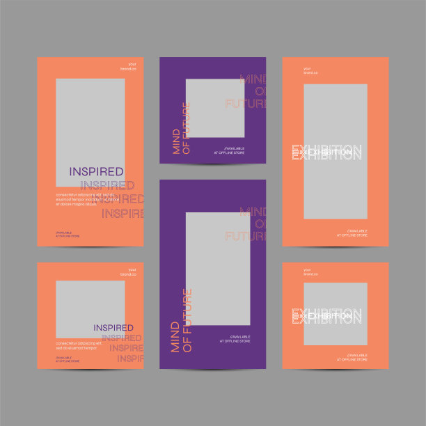 可编辑的社交媒体模板。矢量插图。数字营销推广。图片下载