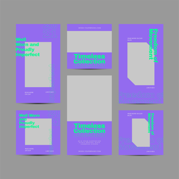 可编辑的社交媒体模板。矢量插图。数字营销推广。图片下载