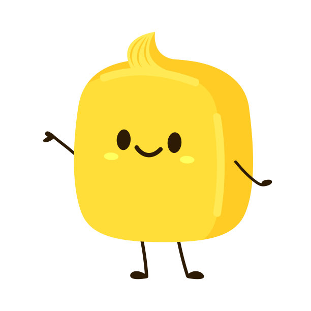 黄油向量。黄油卡通。白色底色上涂黄油。图片下载