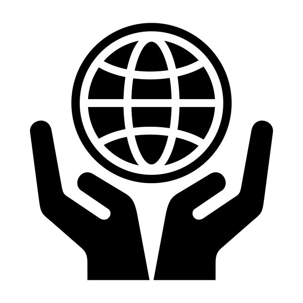 手握地球地球仪简单平面图标矢量图片下载