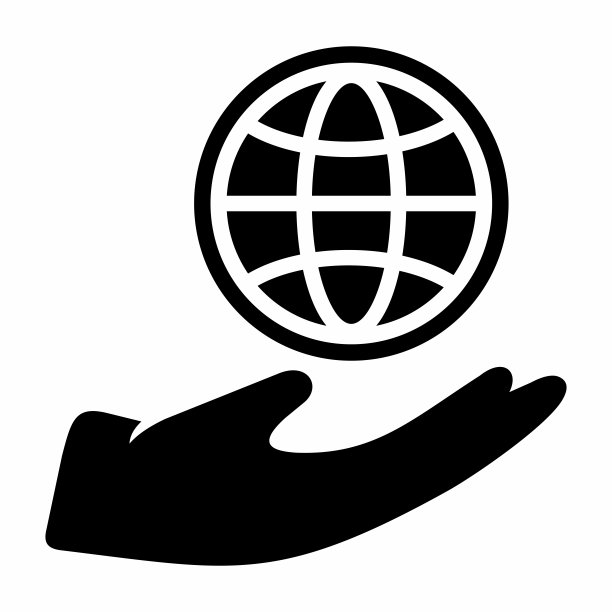 手握地球地球仪简单平面图标矢量图片下载