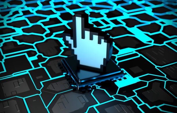 电路板和光标手图标图片下载