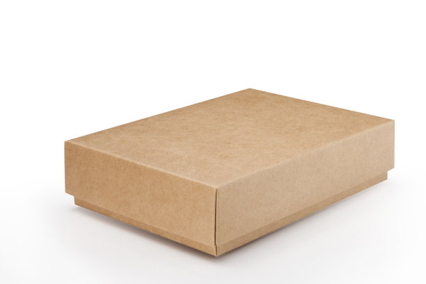 棕色空白纸盒隔离在白色背景，裁剪路径图片下载