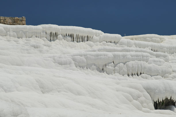 土耳其丹尼兹利Pamukkale的石灰华梯田图片下载