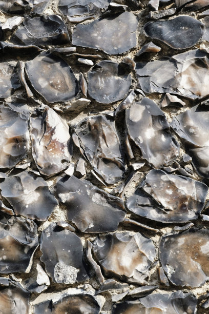 燧石石墙的特写图片下载