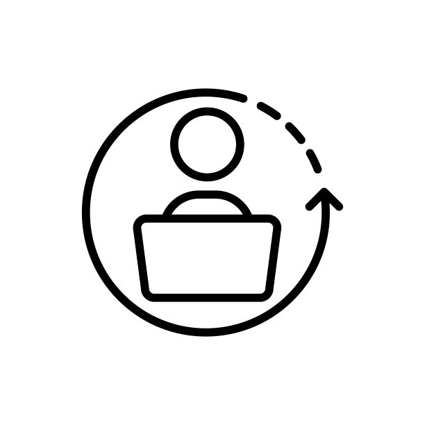 呼叫中心设置图标。支持服务，办公人员，电话，远程咨询，耳机，电脑，话务员，留言。热线的概念。白色背景上的矢量线图标图片下载