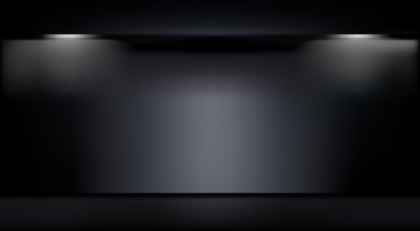 空的黑色工作室房间，用作背景展示您的产品图片下载